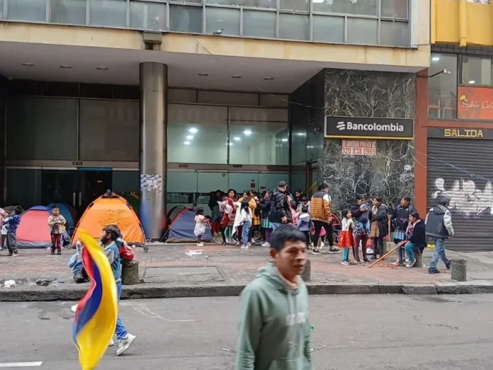 Protestas indígenas en Bogotá