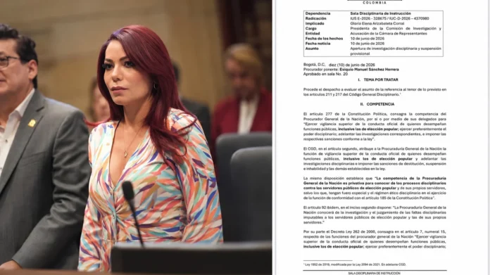 suspensión de Gloria Arizabaleta