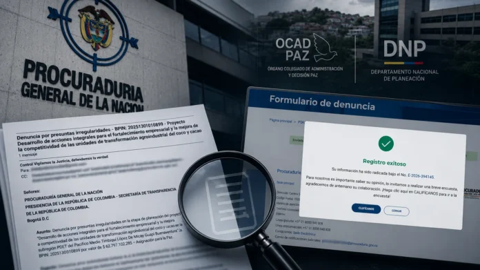 denuncia al OCAD Paz