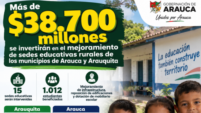 obras escolares rurales en Arauca