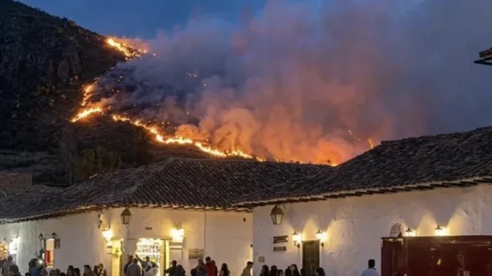 incendio en Villa de Leyva